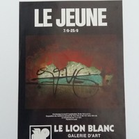 Affiche pour l'exposition Lejeune à la Galerie Le Lion Blanc (Tournai), du 7 septembre 1979 au 25 septembre 1979